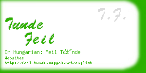 tunde feil business card